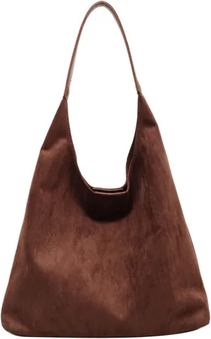 Brown Suede Bags, Suede Purses, Suede Handbags for Women, Suede Tote Bags, Leather Hobo Bags for Women