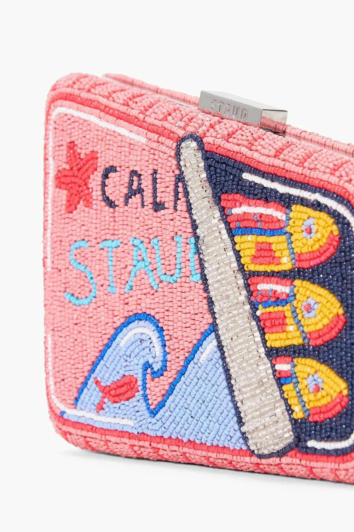 CARMELLA BEADED CLUTCH | STAUDINES PINK