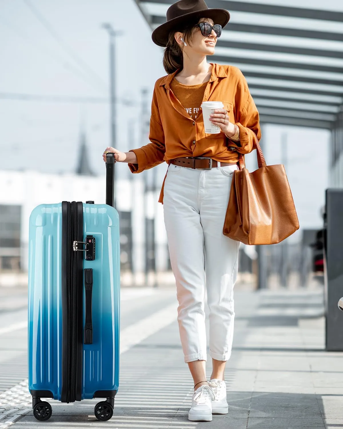 Carry On Suitcase, 20 Inch Carry On Luggage with Wheels, Hardside Large Suitcases with Wheels, TSA Lock