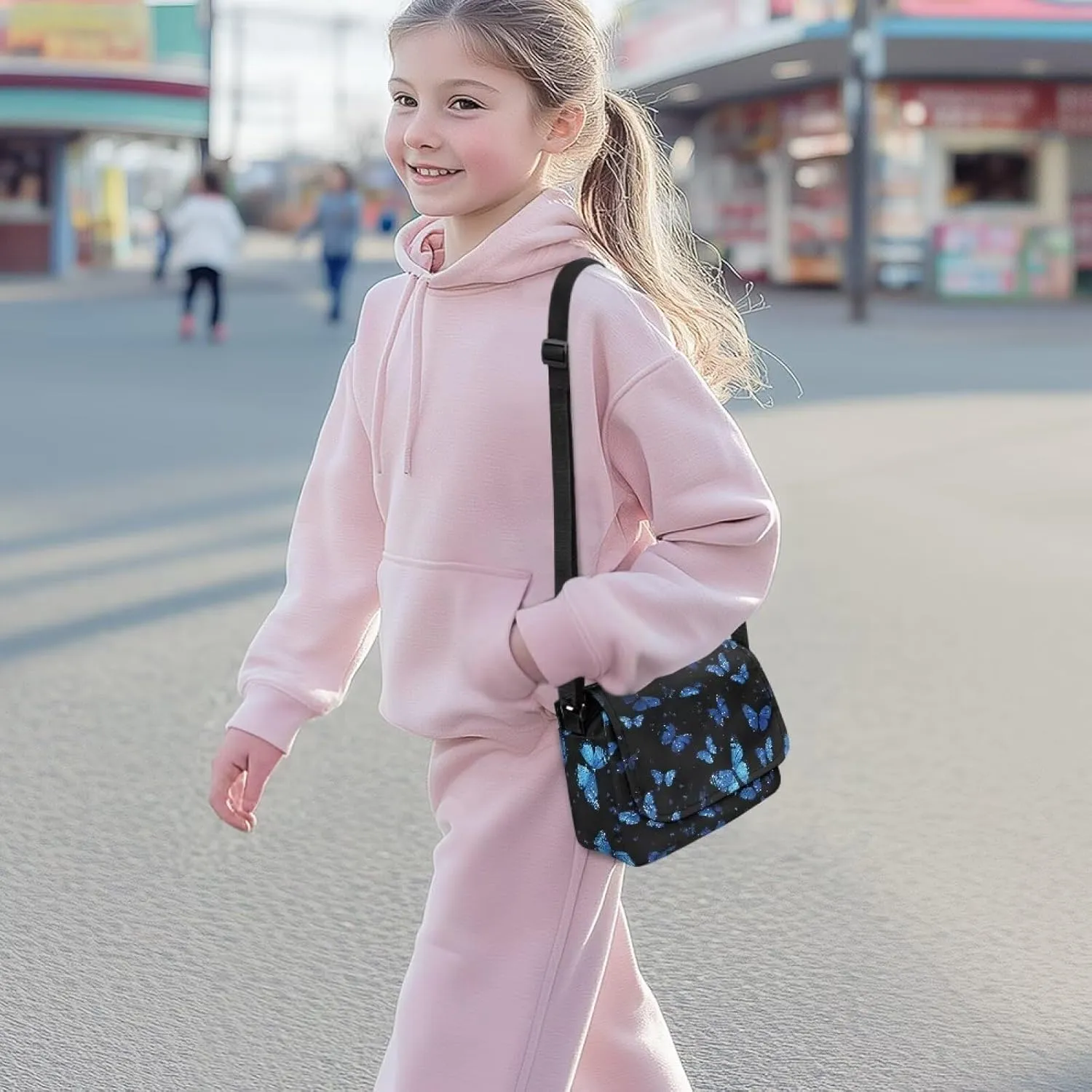 Children's Flap Crossbody Bag with Adjustable Strap for Daily Use