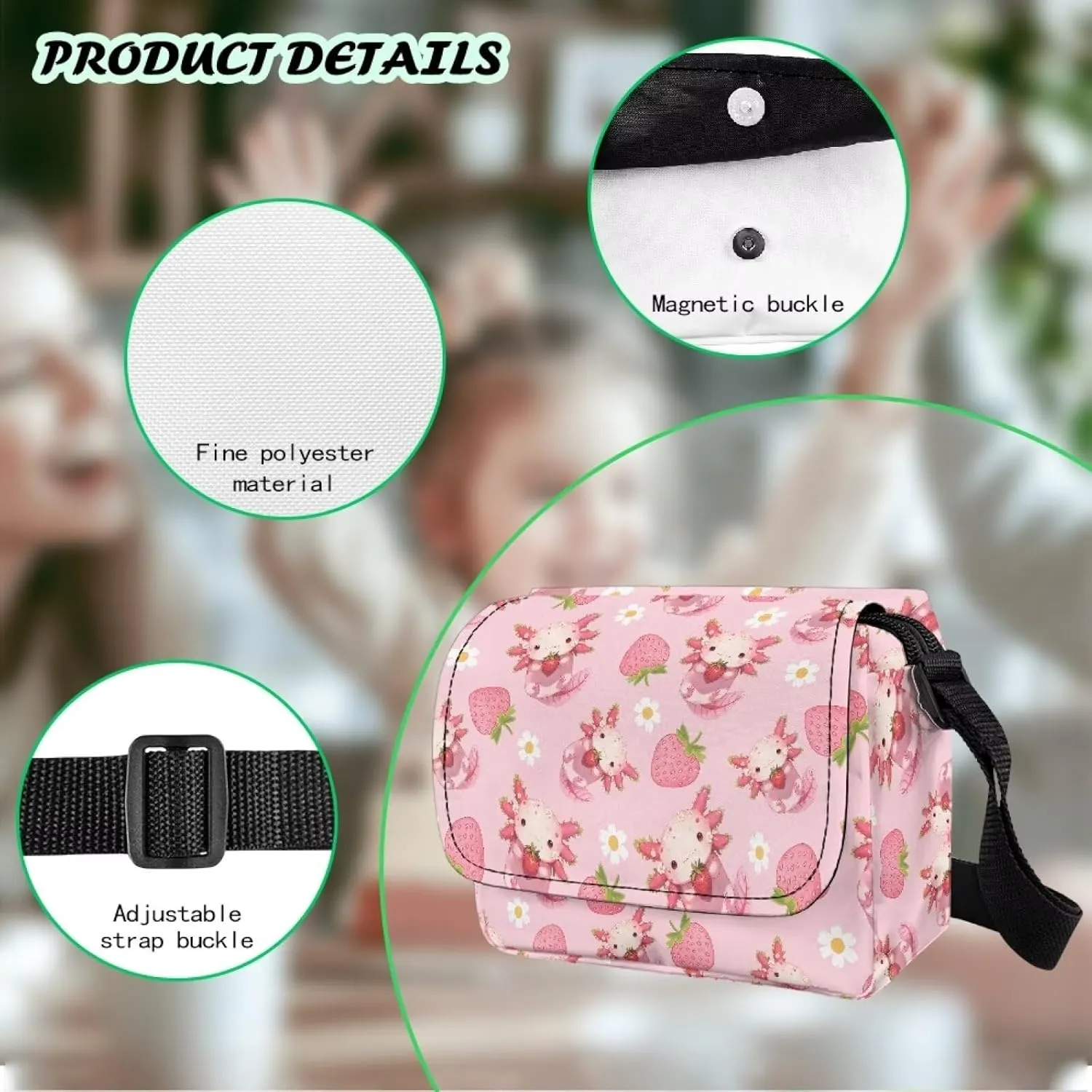 Children's Flap Crossbody Bag with Adjustable Strap for Daily Use
