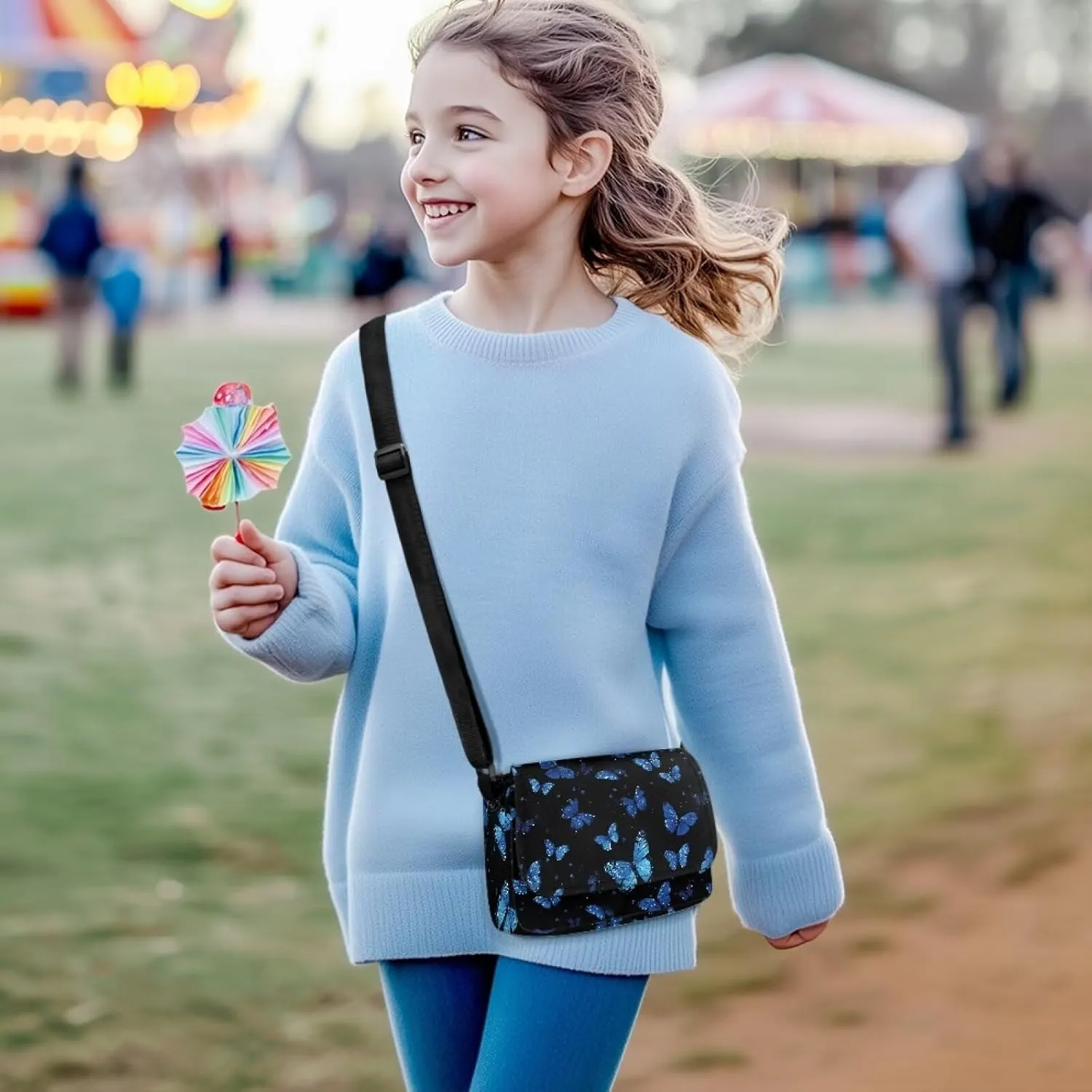 Children's Flap Crossbody Bag with Adjustable Strap for Daily Use