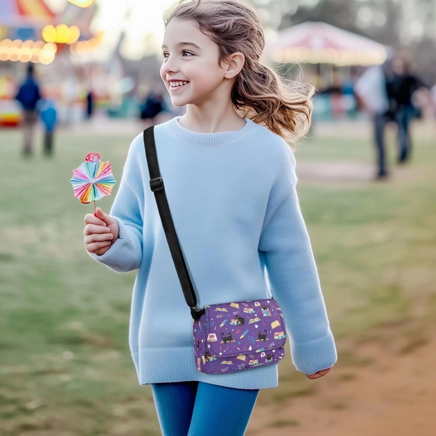 Children's Flap Crossbody Bag with Adjustable Strap for Daily Use