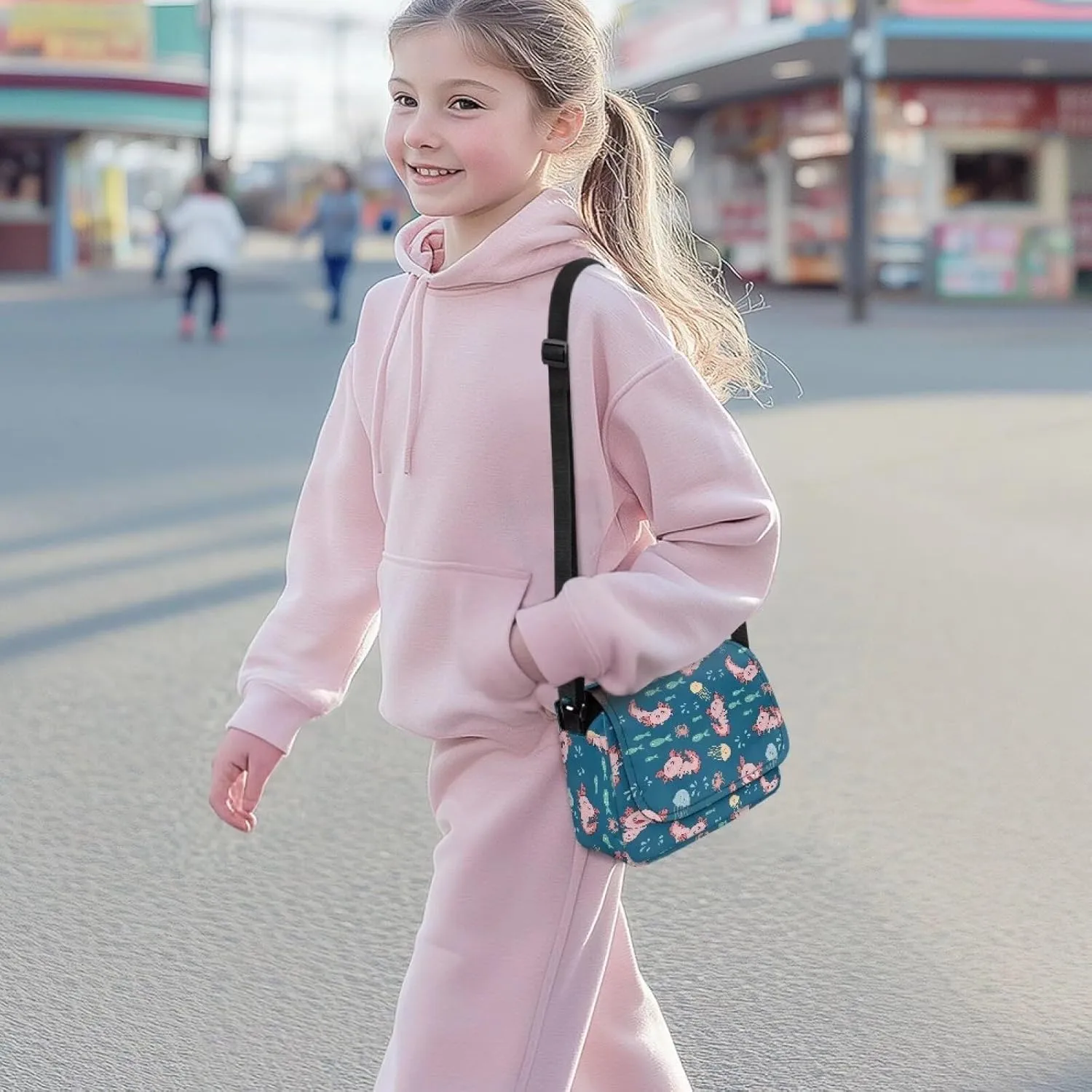 Children's Flap Crossbody Bag with Adjustable Strap for Daily Use