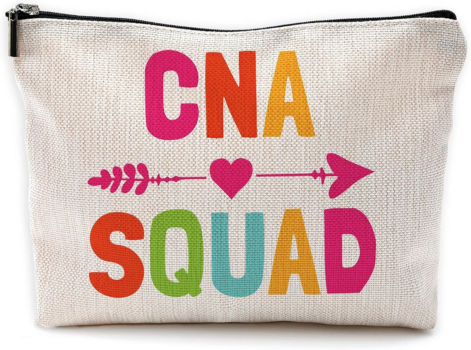 CNA Squad Certified Nursing Makeup Bag Travel Cosmetic Bags for Women Girls,Nurse Nursing Assistant Cosmetic Bags with Zipper Pouch Travel Toiletry Case,CNA Medical Student Gift,CNA Week Gift