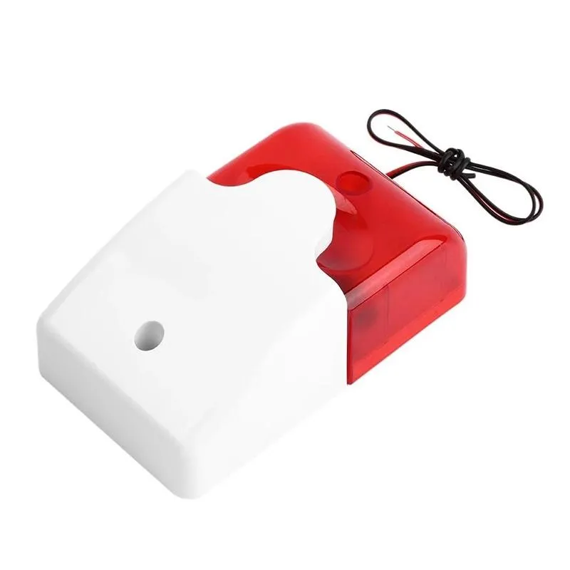 Compact Red Strobe Siren for Security Alarm