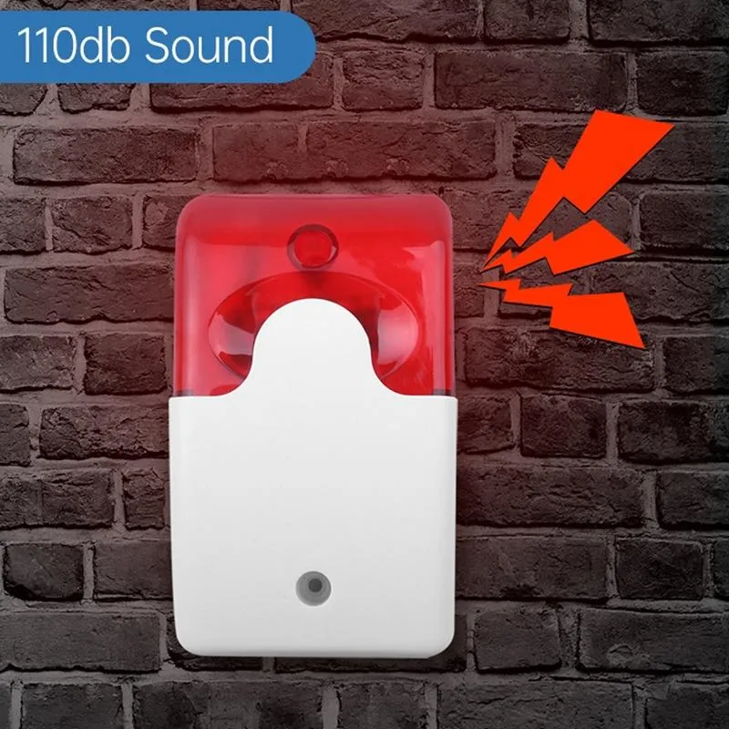 Compact Red Strobe Siren for Security Alarm