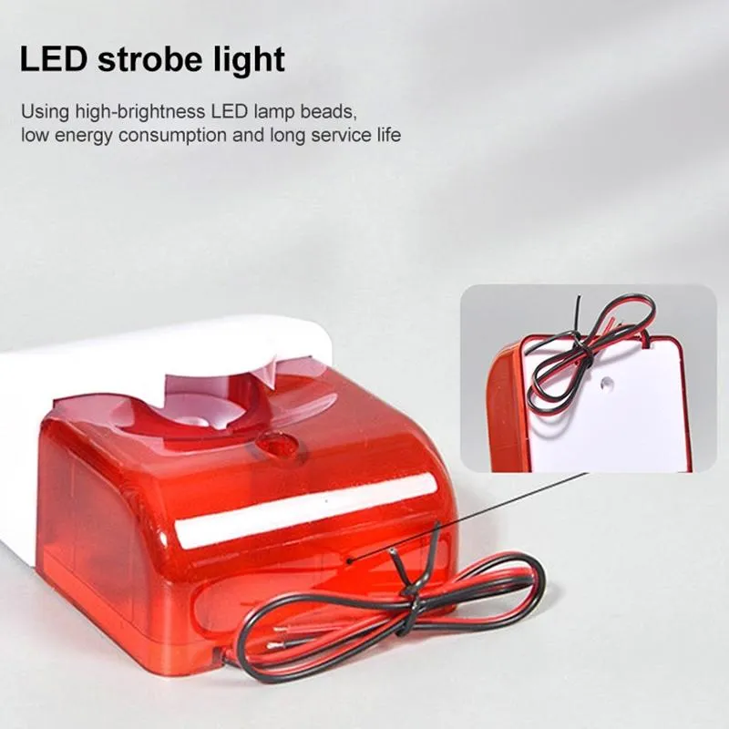 Compact Red Strobe Siren for Security Alarm