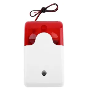 Compact Red Strobe Siren for Security Alarm