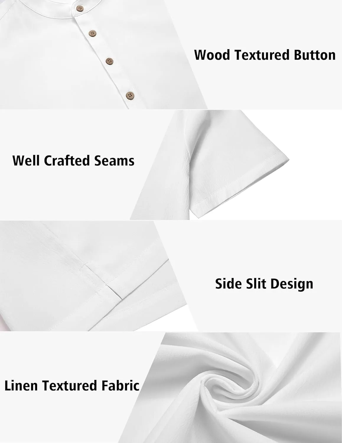 COOFANDY Men's 2 Pieces Set Short Sleeve Casual Henley Shirts Beach Yoga Pants Summer Beach Outfit