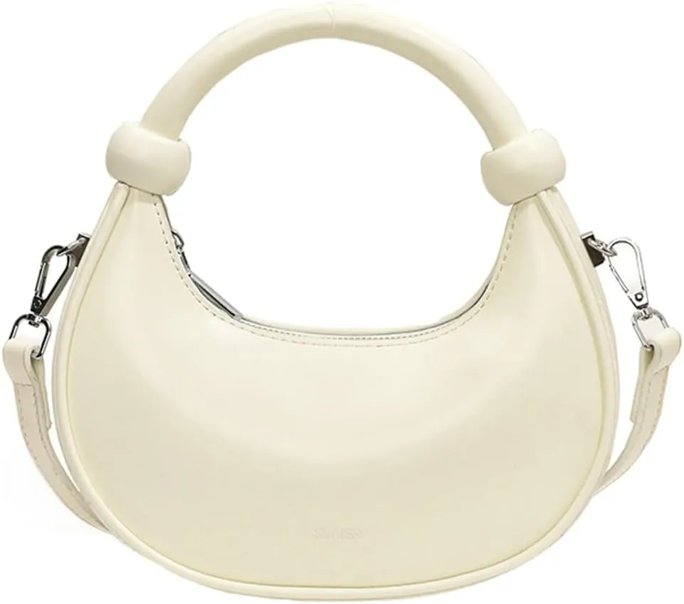 Crescent Purses for Women Cute Y2k Shoulder Crossbody Bag Small Dumpling Totes Handbag Vegan Leather Clutch Satchel