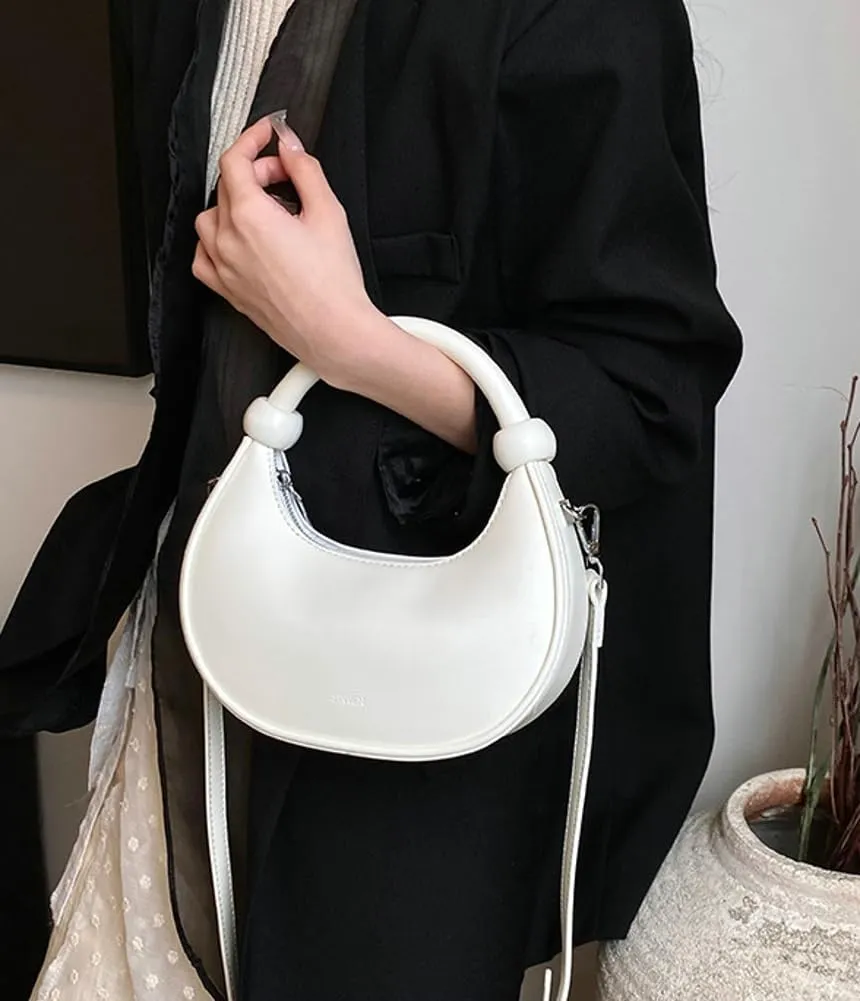 Crescent Purses for Women Cute Y2k Shoulder Crossbody Bag Small Dumpling Totes Handbag Vegan Leather Clutch Satchel