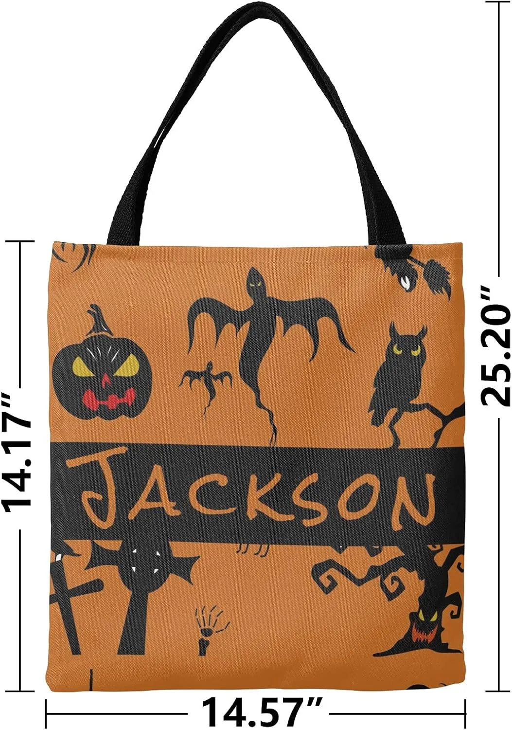 Custom Tote Bags Personalized Canaves Tote Bags with your Name Halloween Tote Bags Customized Tote Bags for Shopping Gift