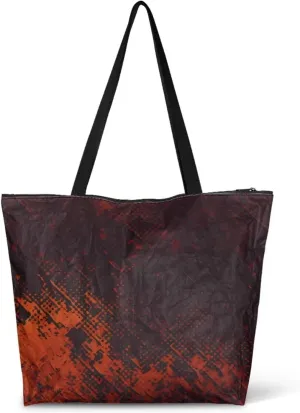 Cute Guient Pig Animal Women Tote Paper Bag Jamaica Flag Foldable Tote Bag, Abstract Art Large Work Commute Bags
