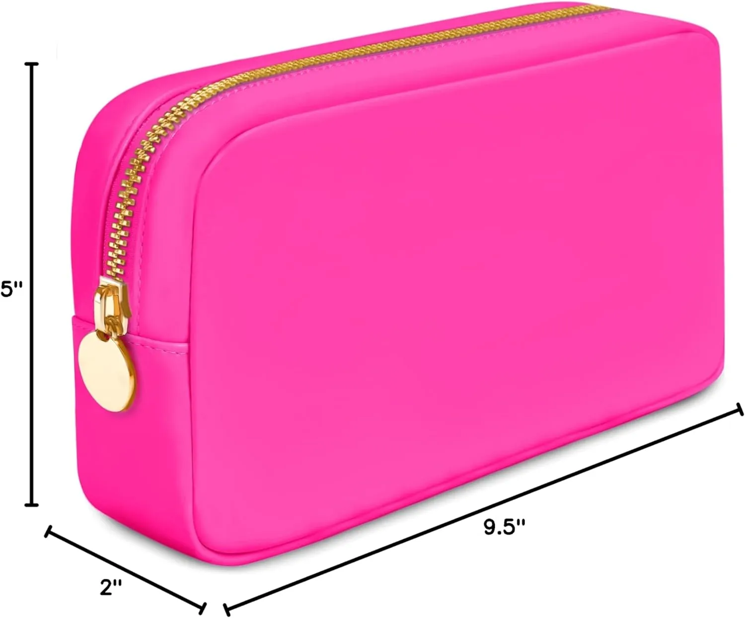DANCOUR Nylon Makeup Bags for Women Large Preppy Travel Toiletry Pouch Cosmetic Bag Makeup Organizer