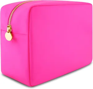 DANCOUR Nylon Makeup Bags for Women Large Preppy Travel Toiletry Pouch Cosmetic Bag Makeup Organizer