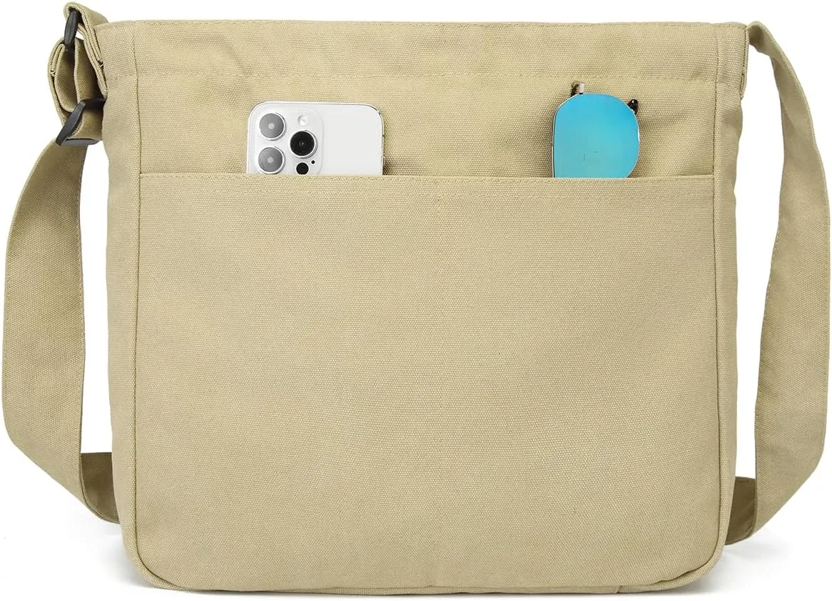 Dreubea Womens Casual Canvas Bag Ladies Tote Shoulder Handbag Crossbody Purse for Daily Use