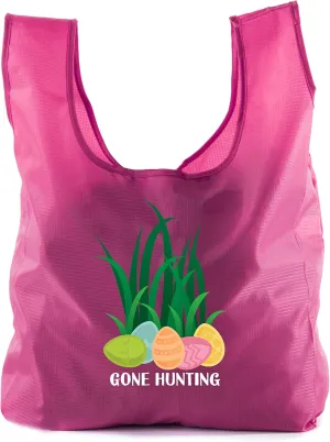 Easter Basket Bags, Bulk Reusable Grocery Bags, Easter Egg Hunt Tote Bags - Gone Hunting