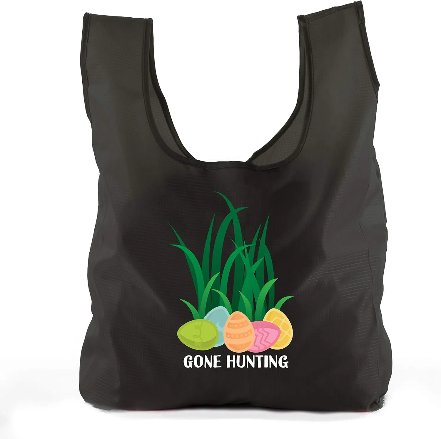 Easter Basket Bags, Bulk Reusable Grocery Bags, Easter Egg Hunt Tote Bags - Gone Hunting