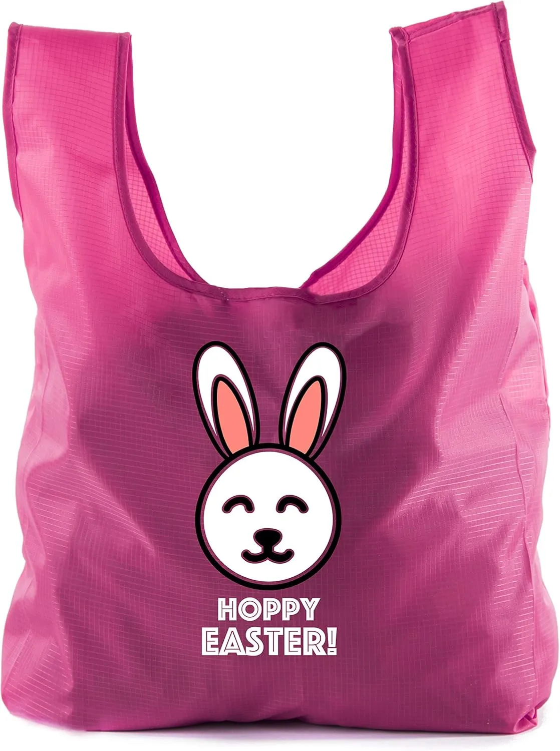 Easter Basket Bags, Bulk Reusable Grocery Bags, Easter Egg Hunt Tote Bags - Hoppy Easter