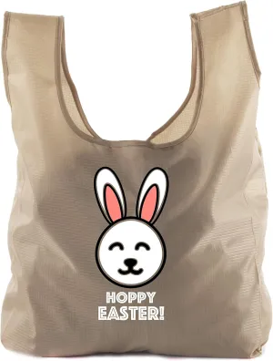 Easter Basket Bags, Bulk Reusable Grocery Bags, Easter Egg Hunt Tote Bags - Hoppy Easter