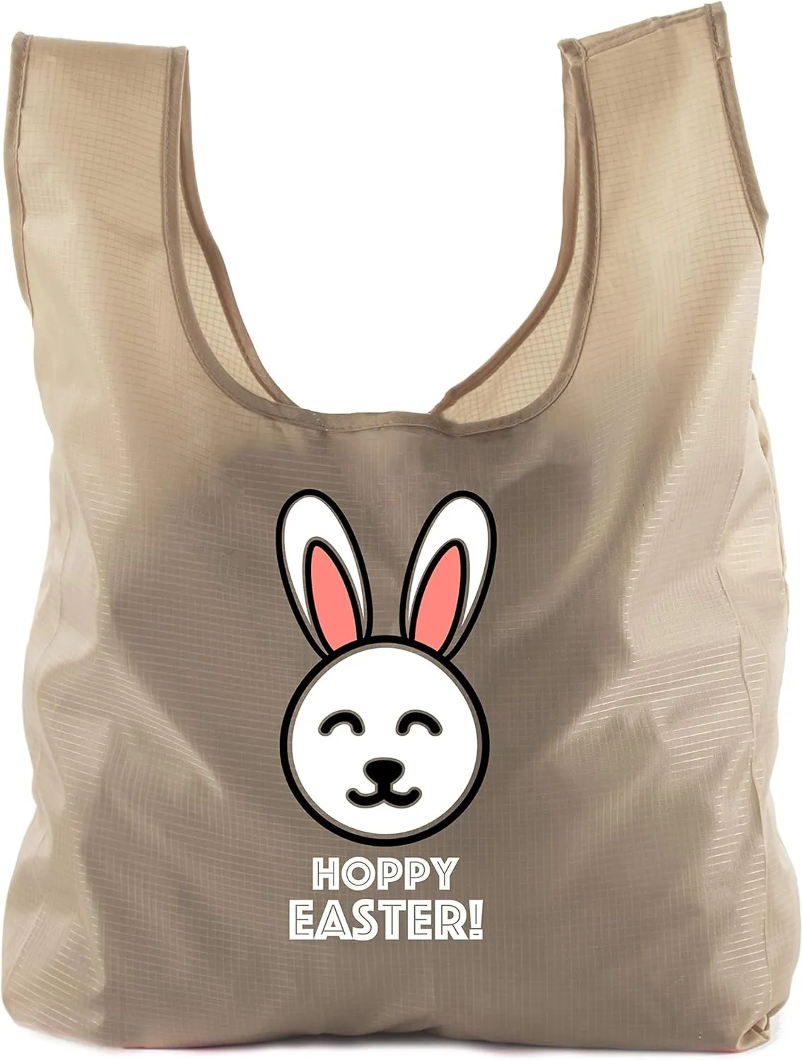 Easter Basket Bags, Bulk Reusable Grocery Bags, Easter Egg Hunt Tote Bags - Hoppy Easter