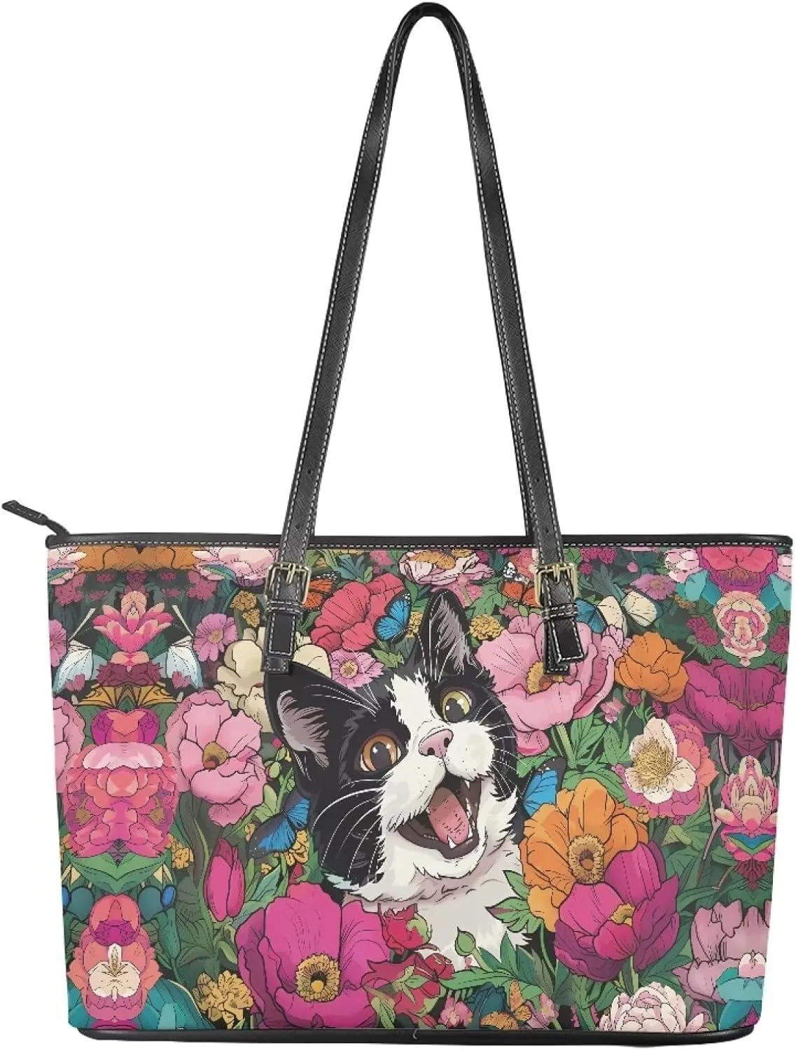 Eritanae Tote Bag for Women Large Capacity Shoulder Handbag Purse Water Resistant Daily Use