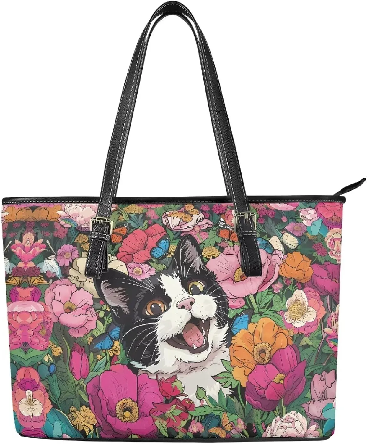 Eritanae Tote Bag for Women Large Capacity Shoulder Handbag Purse Water Resistant Daily Use
