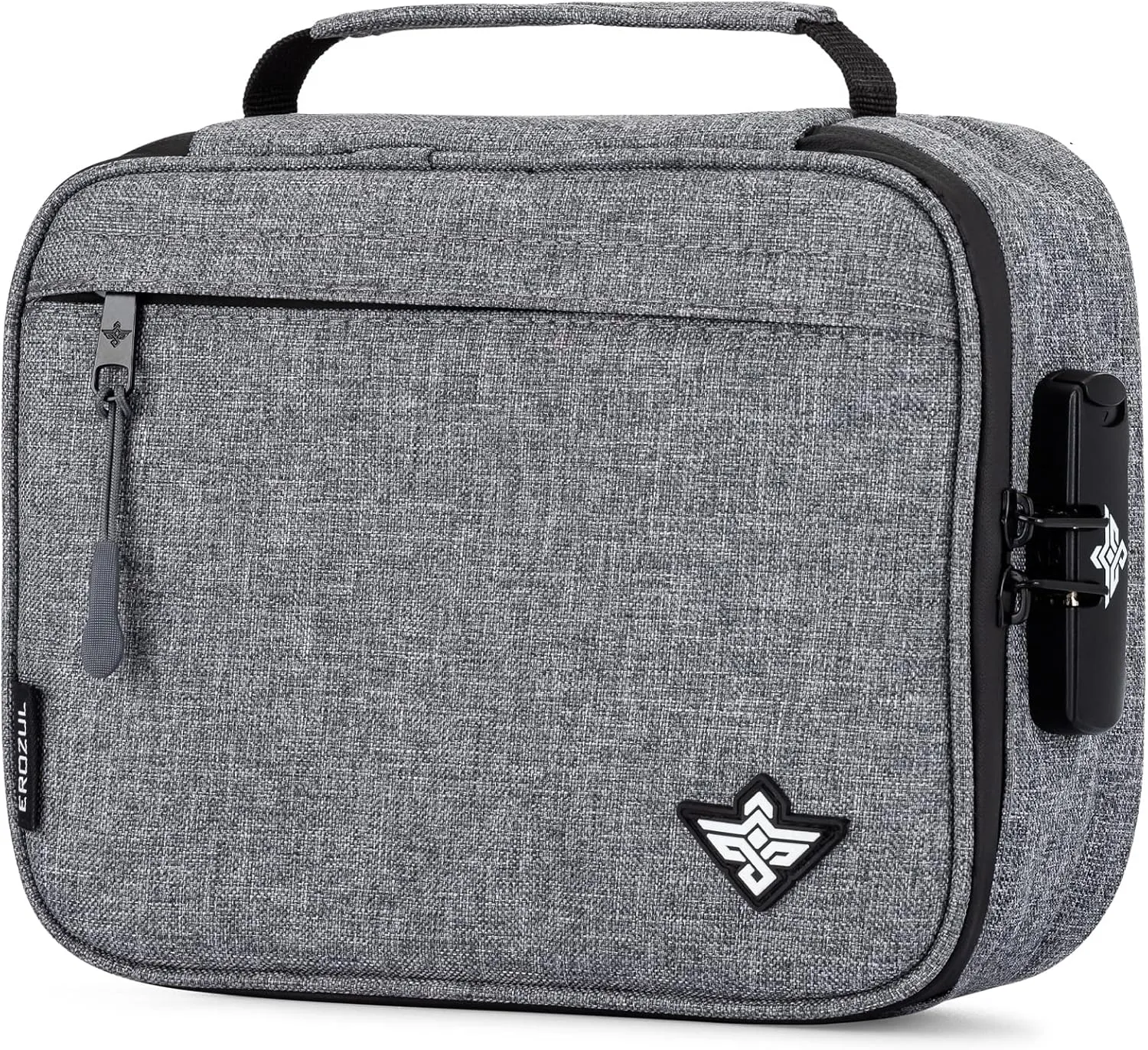 Exodus Storage Travel Bag with Combination Lock Water Resistant Organizer Case Toiletry Bag Dopp Kit Makeup or Toiletry Bag for Men & Women (Grey)