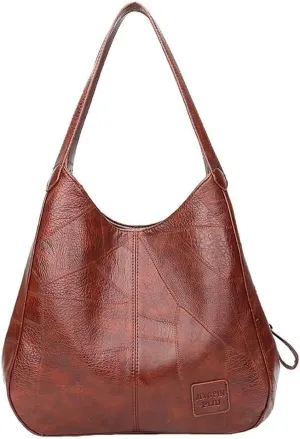Fashion Soft Vegan Leather Hobo Shoulder & Lightweight Tote Handbags and Purses for Women's Daily Use
