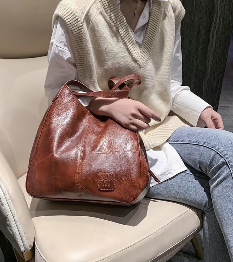 Fashion Soft Vegan Leather Hobo Shoulder & Lightweight Tote Handbags and Purses for Women's Daily Use