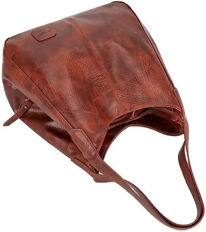 Fashion Soft Vegan Leather Hobo Shoulder & Lightweight Tote Handbags and Purses for Women's Daily Use