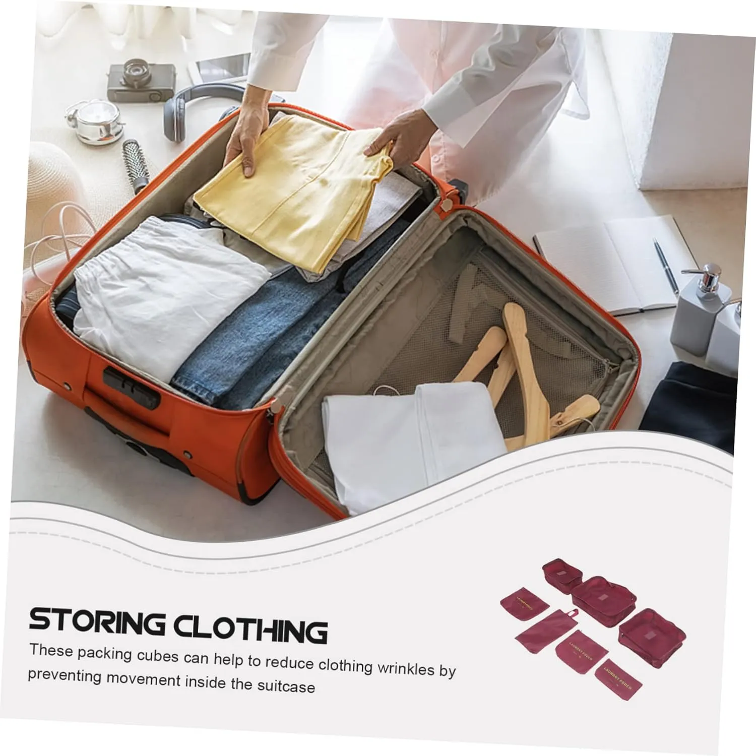 GALPADA 7pcs Travel Luggage Organizer Packing Cubes for Suitcases Travel Packing Bags Luggage Organizer Shoe Bags