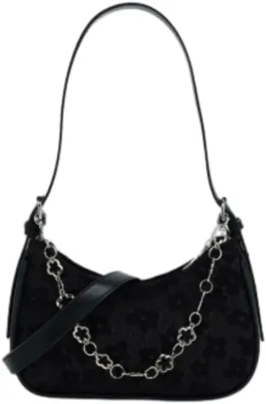 Generic Small Crossbody Bag for Women Stylish Shoulder Bag Black Purse Cute Handbag with Zipper Closure and Adjustable Strap (Blue)