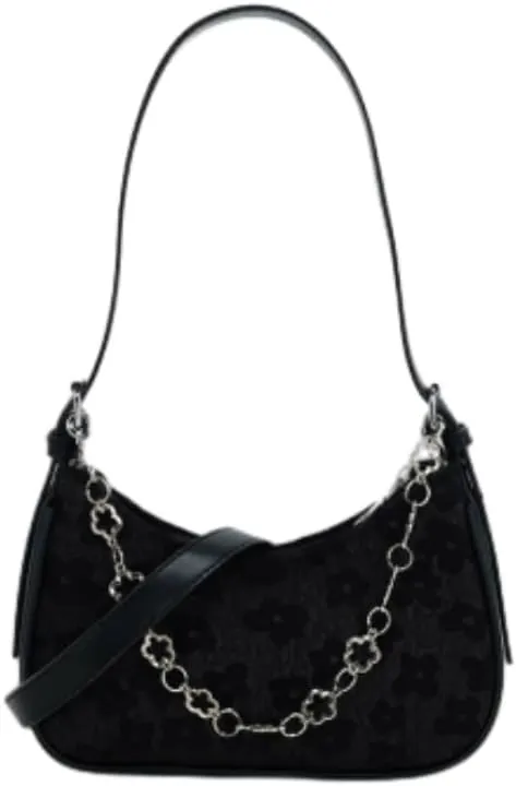 Generic Small Crossbody Bag for Women Stylish Shoulder Bag Black Purse Cute Handbag with Zipper Closure and Adjustable Strap (Blue)