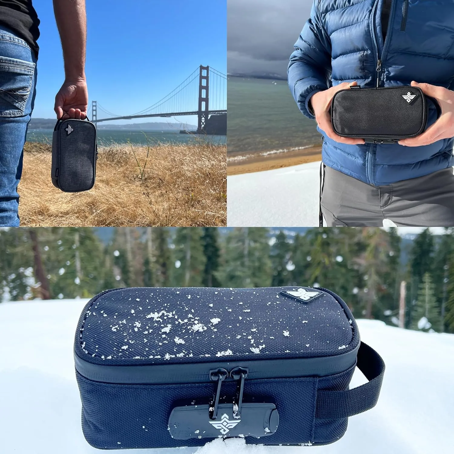 Genesis Storage Travel Case with Combination Lock Water Resistant Organizer Toiletry Bag Dopp Kit Makeup or Toiletry Bag for Men & Women (Grey)