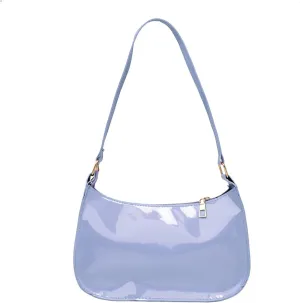 Glossy Patent Leather Clutch Shoulder Bag Purse Zipper Closure Evening Handbags for Daily Use