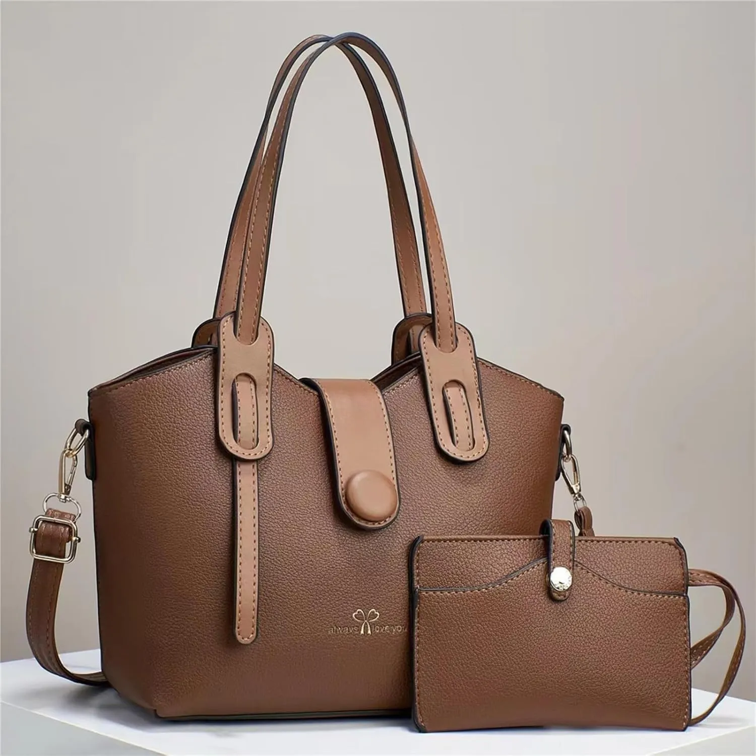 Handbags For Women Large Capacity 2 Piece Bags Single Shoulder Mother And Child Handbags For Work Shopping Travel