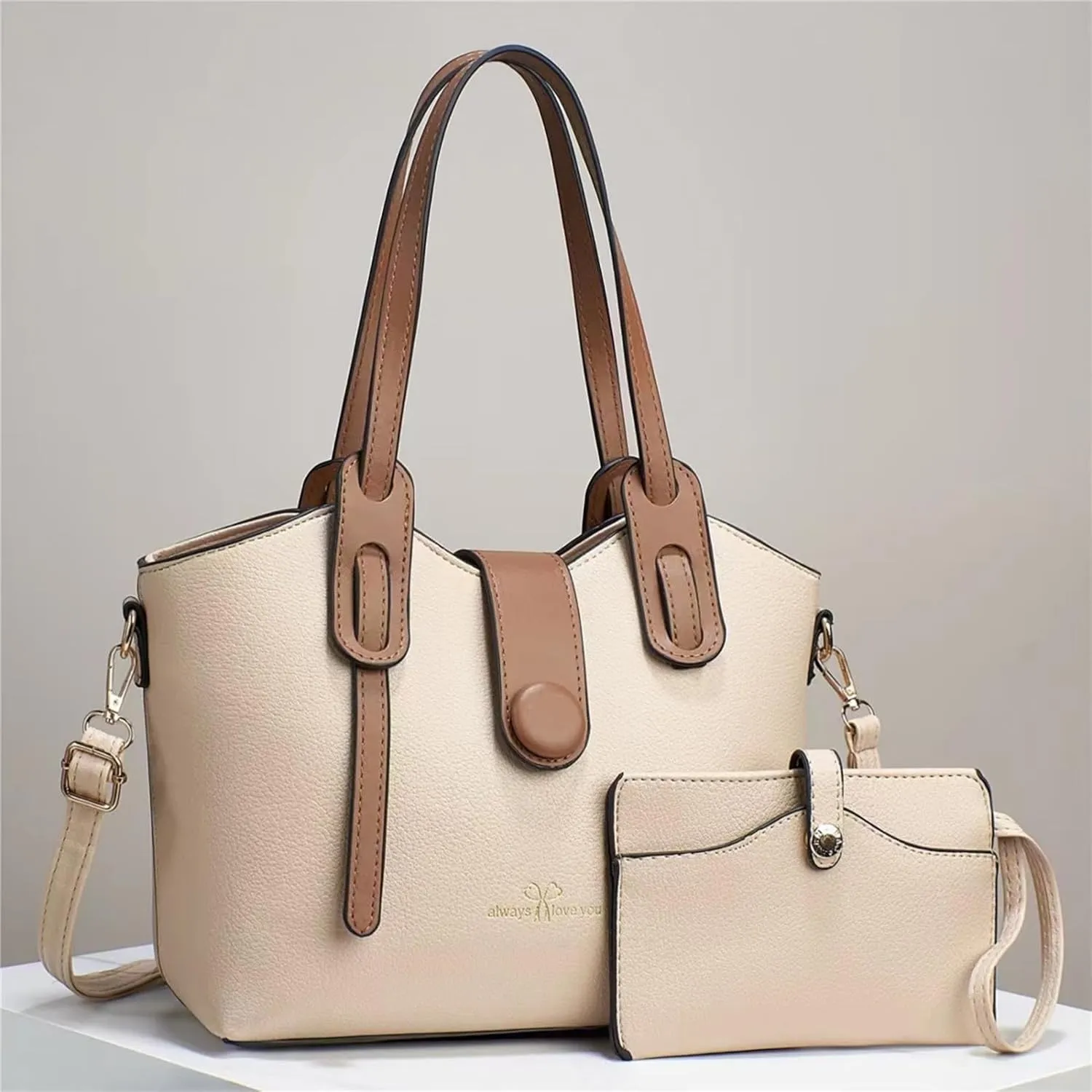 Handbags For Women Large Capacity 2 Piece Bags Single Shoulder Mother And Child Handbags For Work Shopping Travel