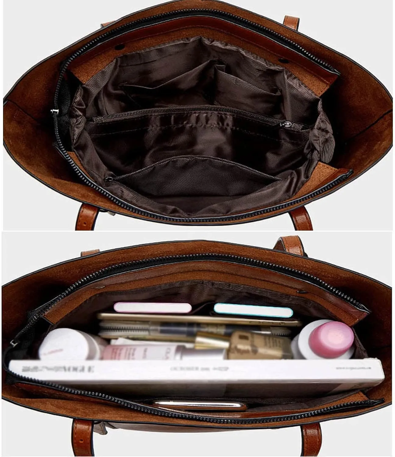 Handbags For Women Large Designer Ladies Bag Pocket Purse Leather Messenger Bag for Doll (RD1, One Size)