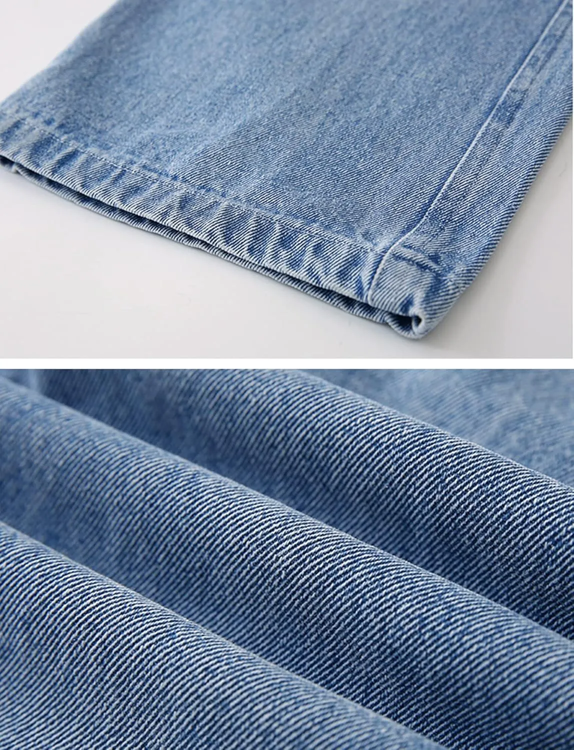 Happy Cherry Baggy Jeans for Girls Ripped Wide Leg Denim Cargo Pants Y2k Kids Cute Aesthetic Clothes Size 5-15 Years