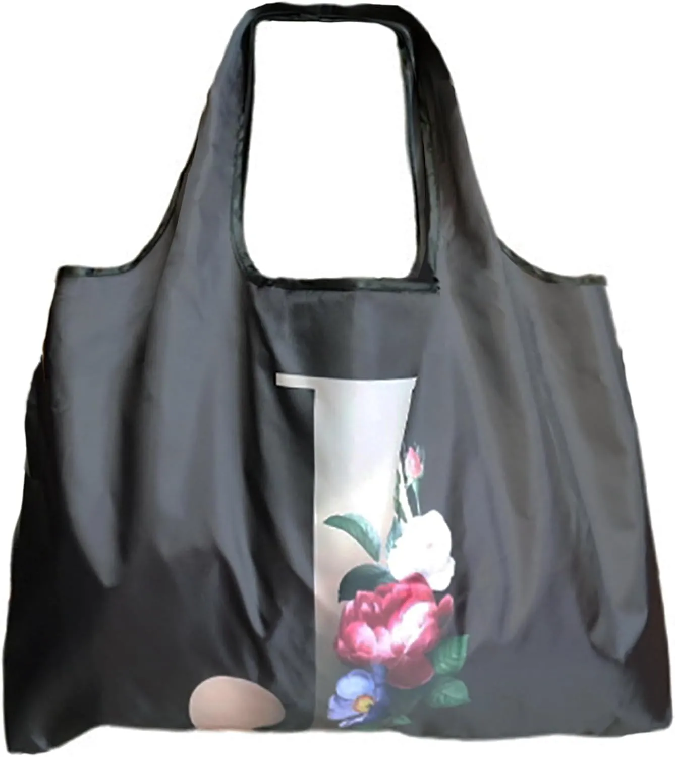 HAPPYHEDI Foldable Reusable Grocery Bags Washable Shopping Totes, Long Handles, Fold-Up Pouch, Heavy Duty Bulk
