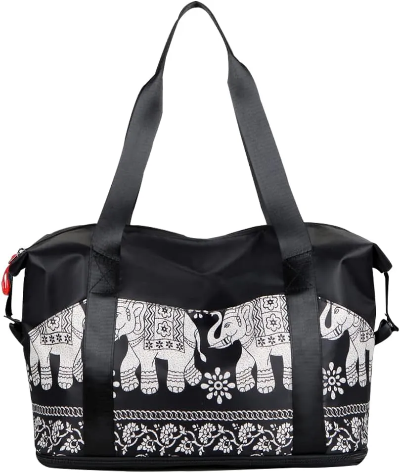 Large Capacity Travel Luggage Bag, Women's Tote Bag to Carry Airplane Fits Under Seat, Men's Short Business Carry-on Sports Gym Dry and Wet Separation BagTrend Red