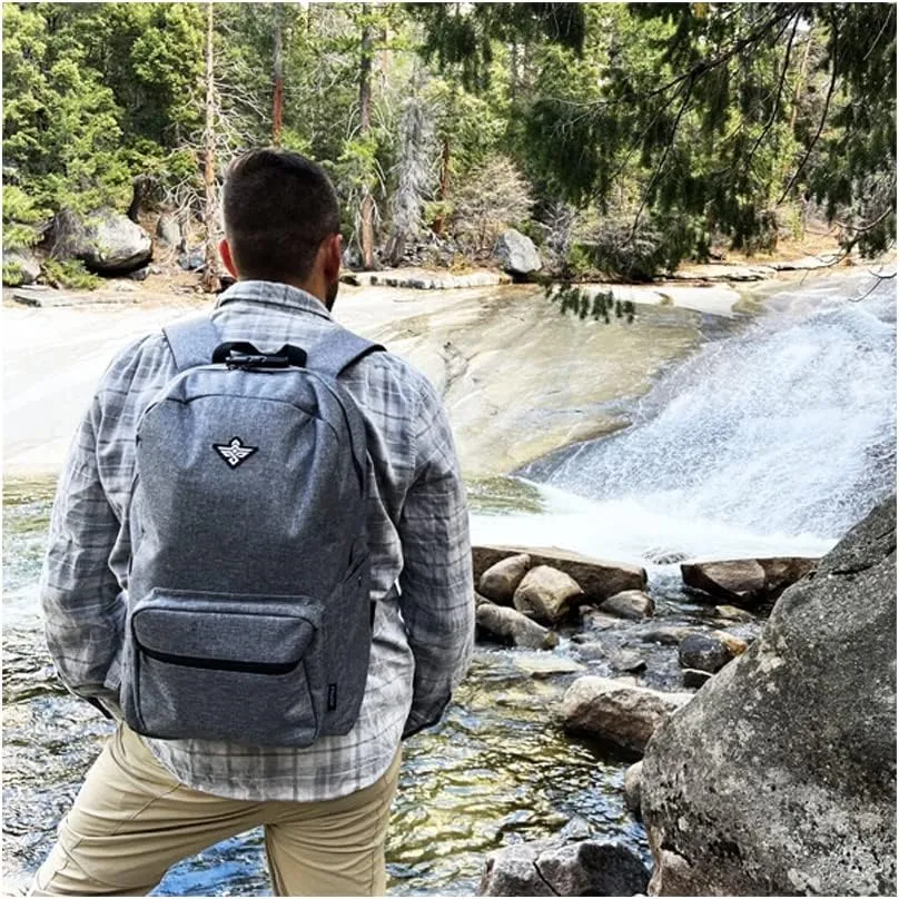 Legend Travel Laptop Back Pack with Anti Theft Combination Lock Weather Resistant Lightweight Book Bag Backpack (Gray)