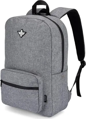 Legend Travel Laptop Back Pack with Anti Theft Combination Lock Weather Resistant Lightweight Book Bag Backpack (Gray)