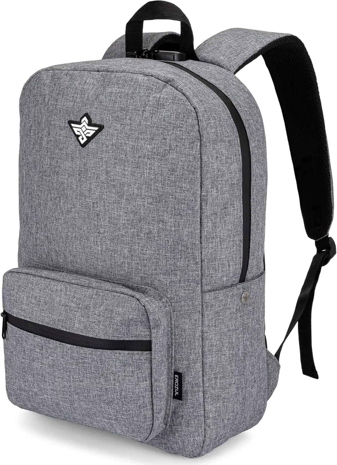 Legend Travel Laptop Back Pack with Anti Theft Combination Lock Weather Resistant Lightweight Book Bag Backpack (Gray)