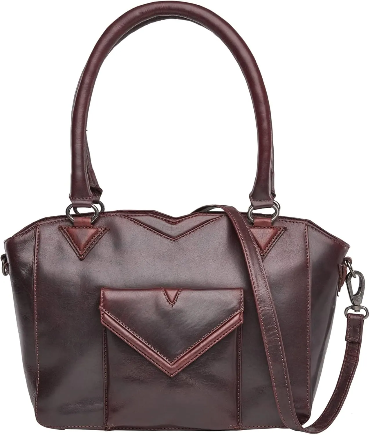 Locking Zipper Concealed Carry Purse Aubrey Satchel for Medium-Frame Handgun with Premium Holster