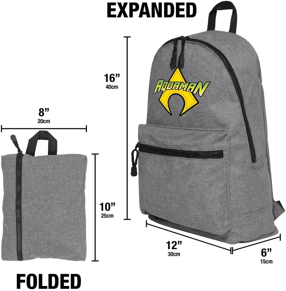 LOGOVISION Aquaman Logo Lightweight Backpack for Work School Daily Use Packable for Travel