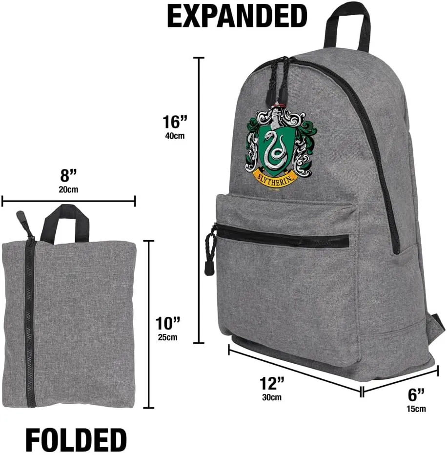 LOGOVISION Harry Potter Slytherin Crest Lightweight Backpack for Work School Daily Use Packable for Travel