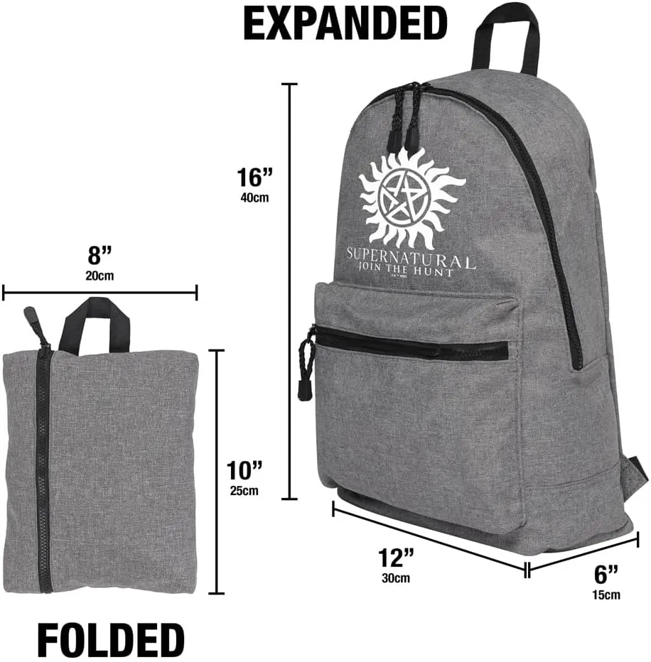LOGOVISION Supernatural Anti Possession Symbol Lightweight Backpack for Work School Daily Use Packable for Travel
